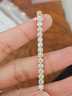 8.50 CT Lab 6.25 Inches Rose Tennis Bracelet