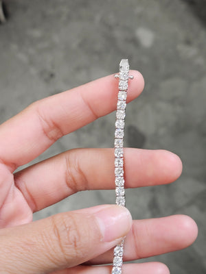 6.6 CT Lab 6.5 Inches Tennis Bracelet