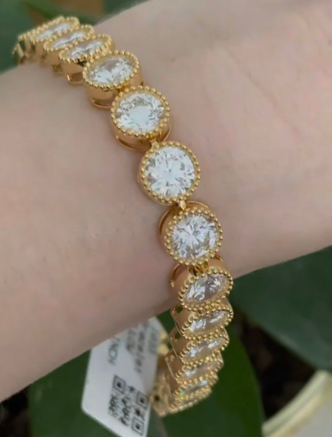 25.56ct Yellow Gold Lab Diamond Bracelet