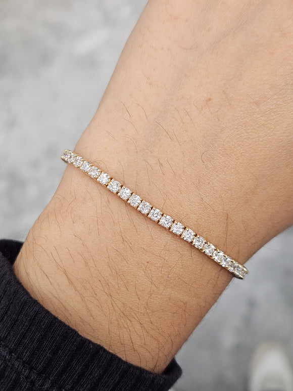 Size to 6 inches * 4.39 ct lab 7 inches Yellow Tennis Bracelet
