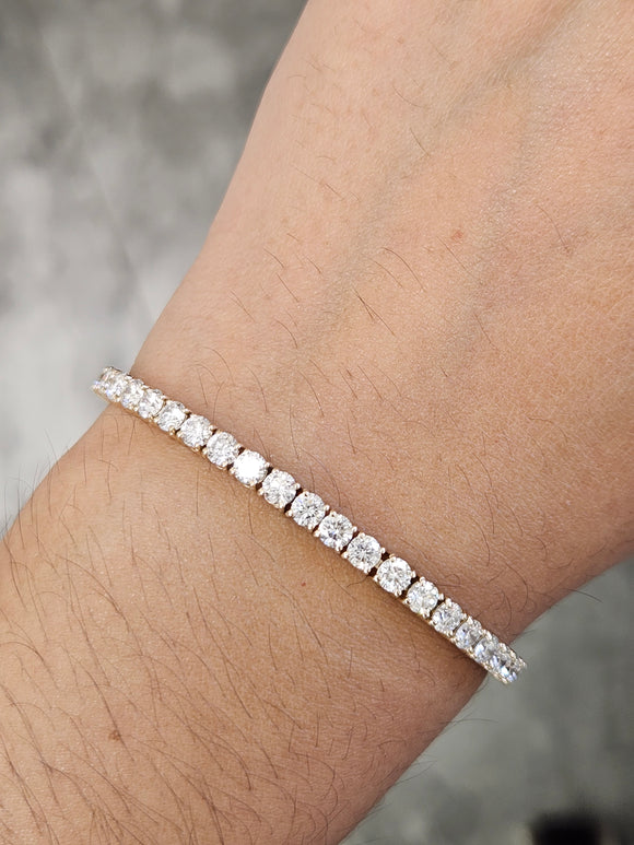 14k 7.16 ct lab 7 inches Yellow Tennis Bracelet