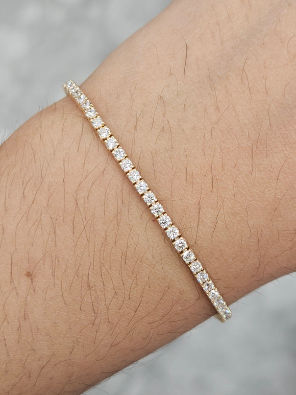 2.28 CT Lab 7 Inches Yellow Tennis Bracelet