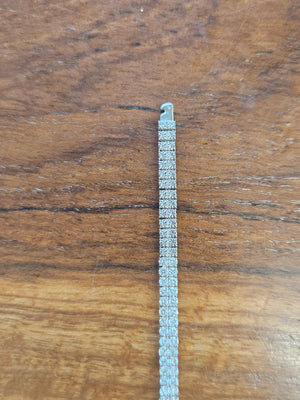 14k 3.6 cttw 2 Row Graduated 7 Inches Diamond Bracelet