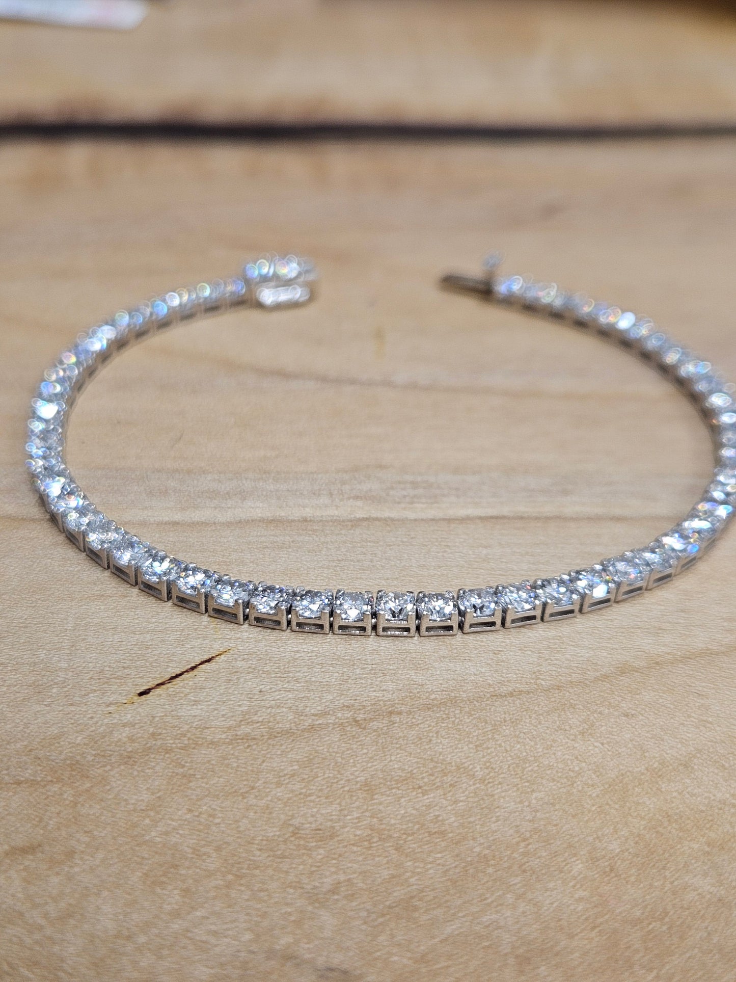 7 ct Low setting Lab Tennis Bracelet