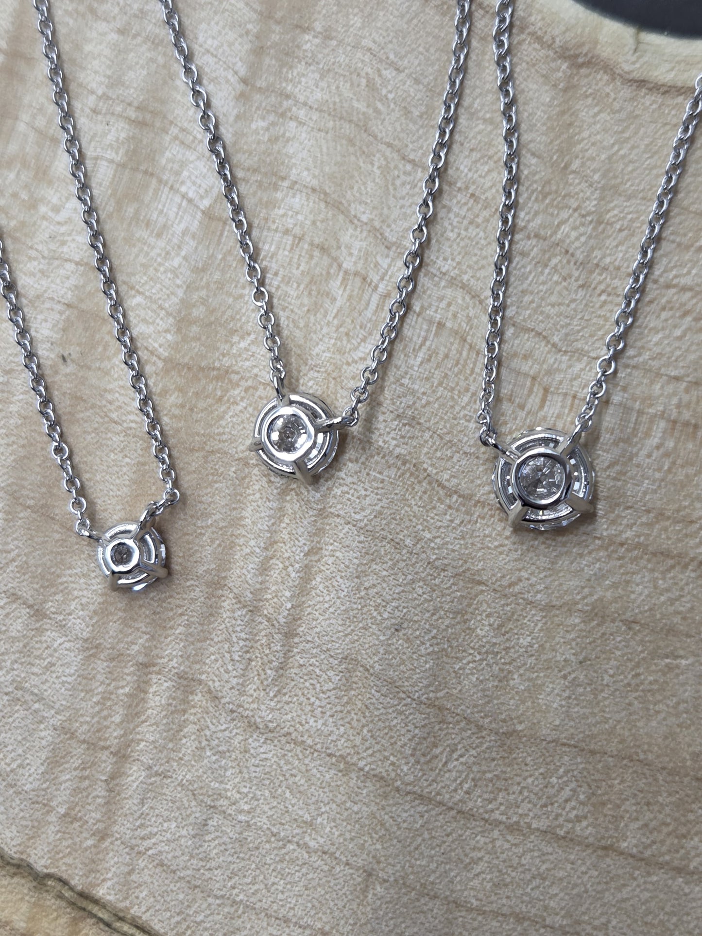 *Custom-made * 4 Prongs Lab Diamond Necklace (0.70-2.00 CT )