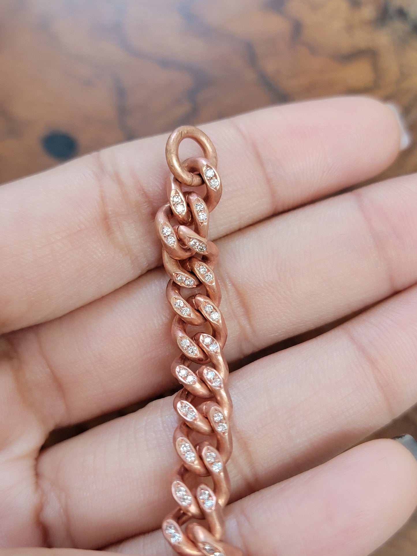 1 CT  8 INCHES Copper Cubin Chain