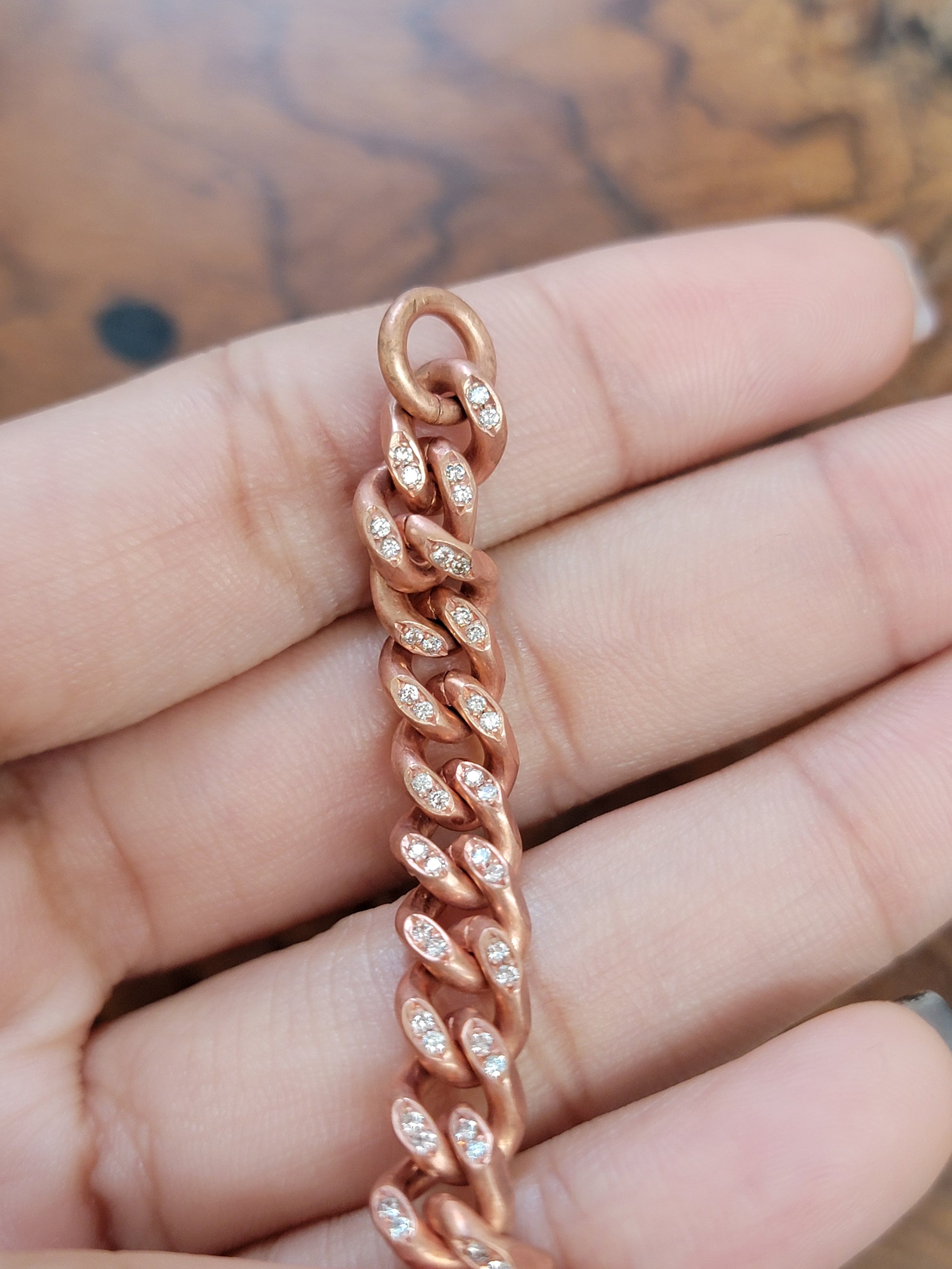 1 CT  8 INCHES Copper Cubin Chain