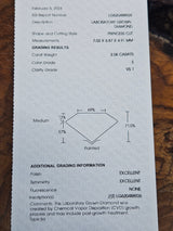 IGI Certified 2.06 CT  Princess Engagement ring