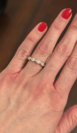 White Gold Bezel & E/W set 1.84ct Pear lab diamond band