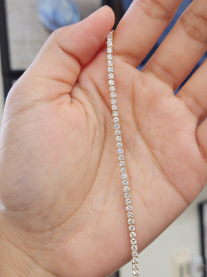 3.95 CT Lab 7 inches Yellow Tennis Bracelet
