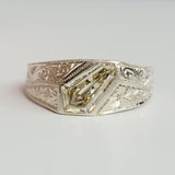 1.00ct Fancy Light Brownish Yellow Kite Shape Diamond Ring