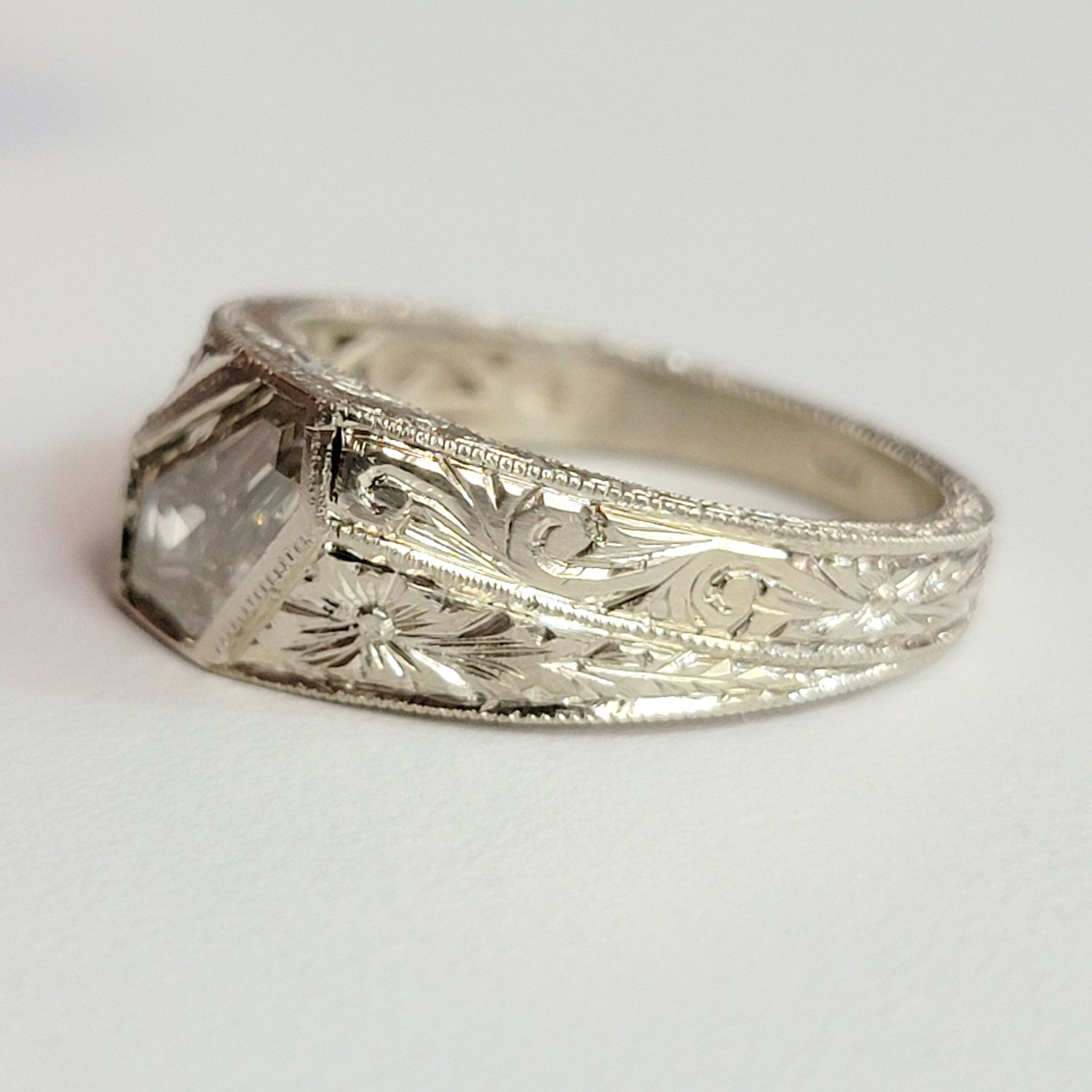 1.00ct Fancy Light Brownish Yellow Kite Shape Diamond Ring