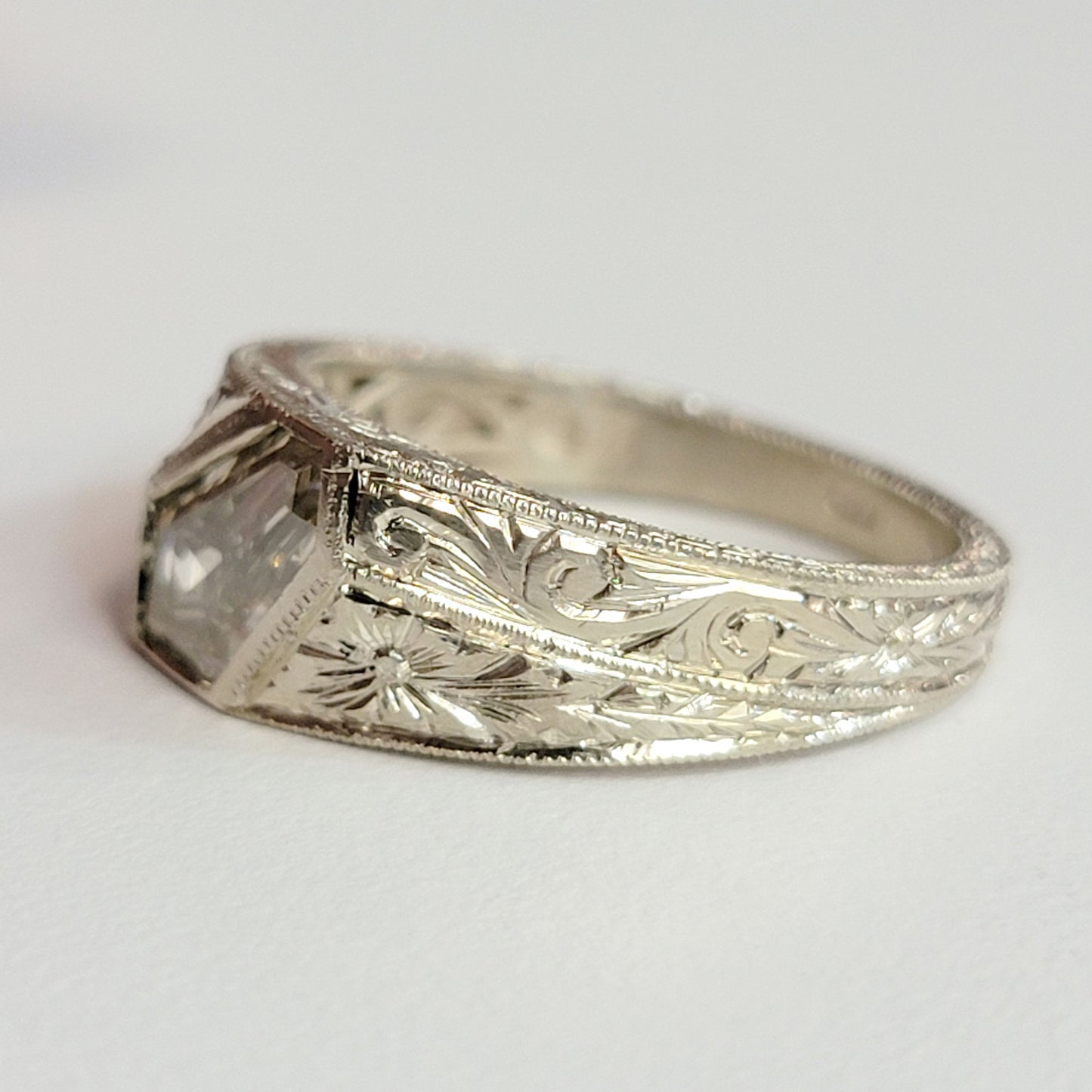 1.00ct Fancy Light Brownish Yellow Kite Shape Diamond Ring