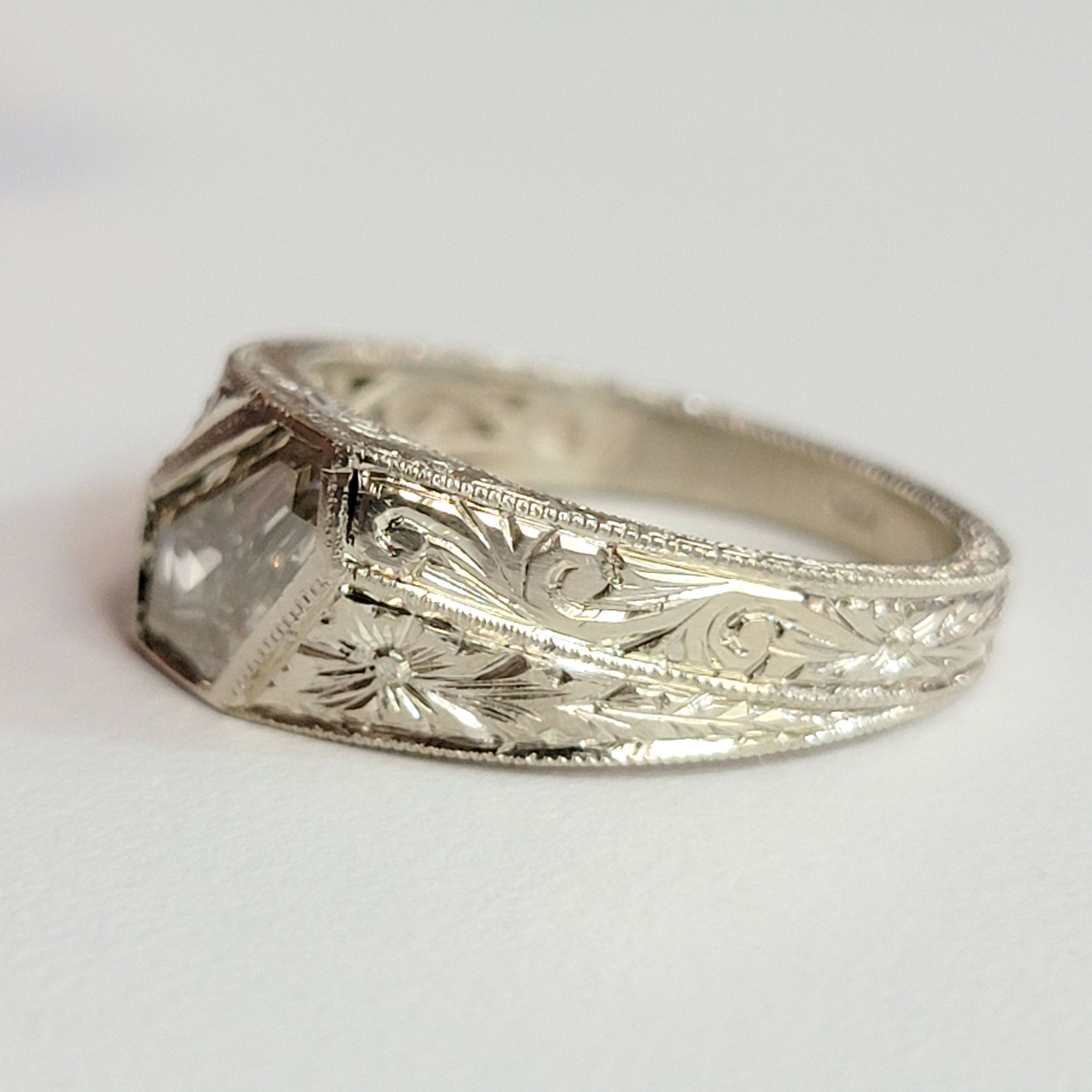 1.00ct Fancy Light Brownish Yellow Kite Shape Diamond Ring