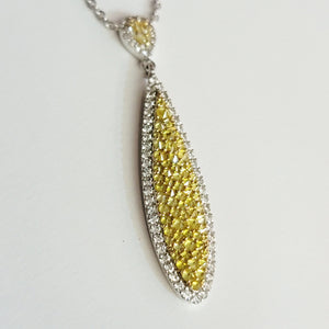 Fancy Yellow Pave Diamond Necklace