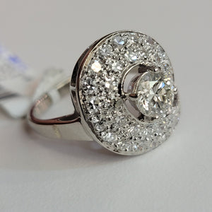 Gia 0.85ct Transitional Old European Platinum ring