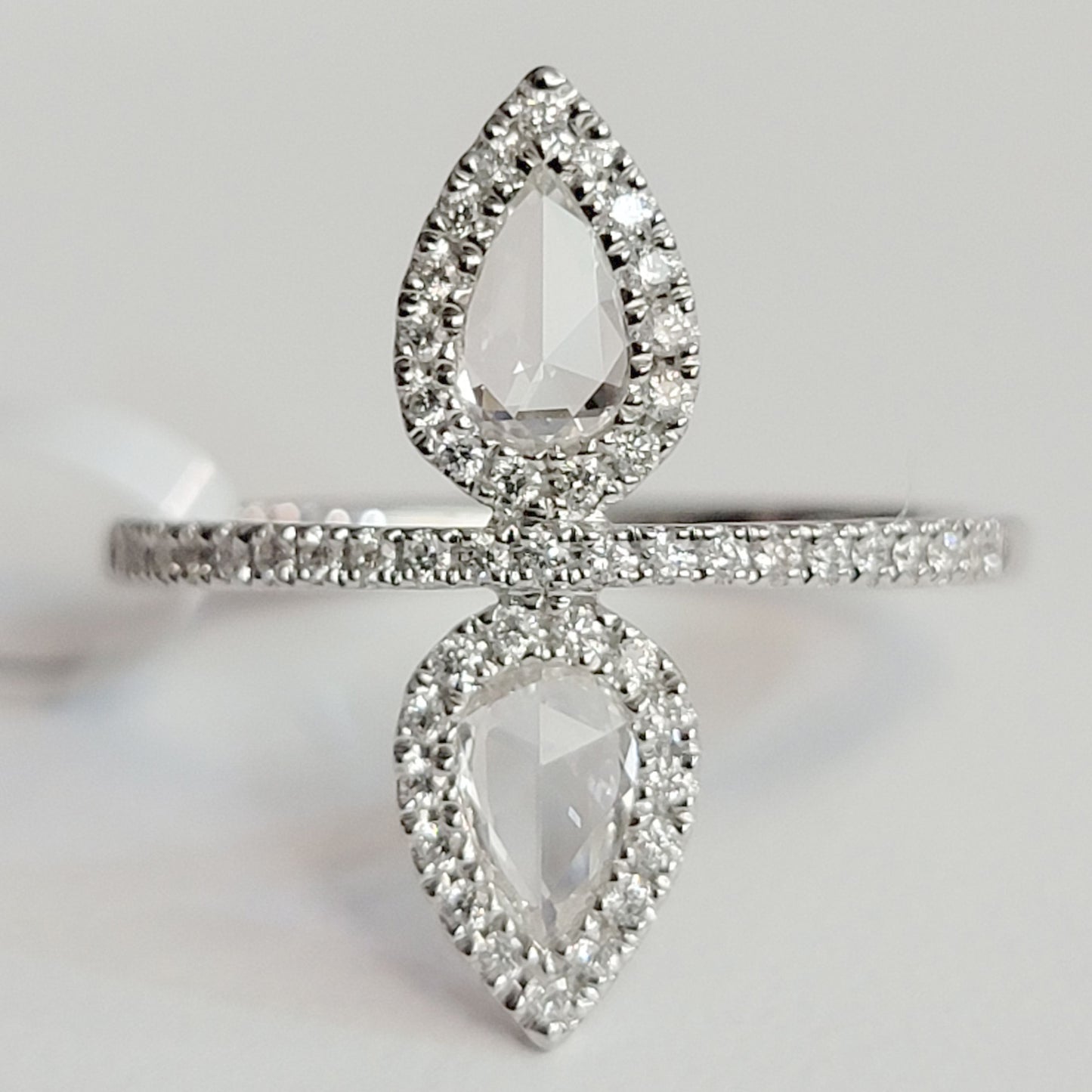 Pear Rose Cut Diamond Ring