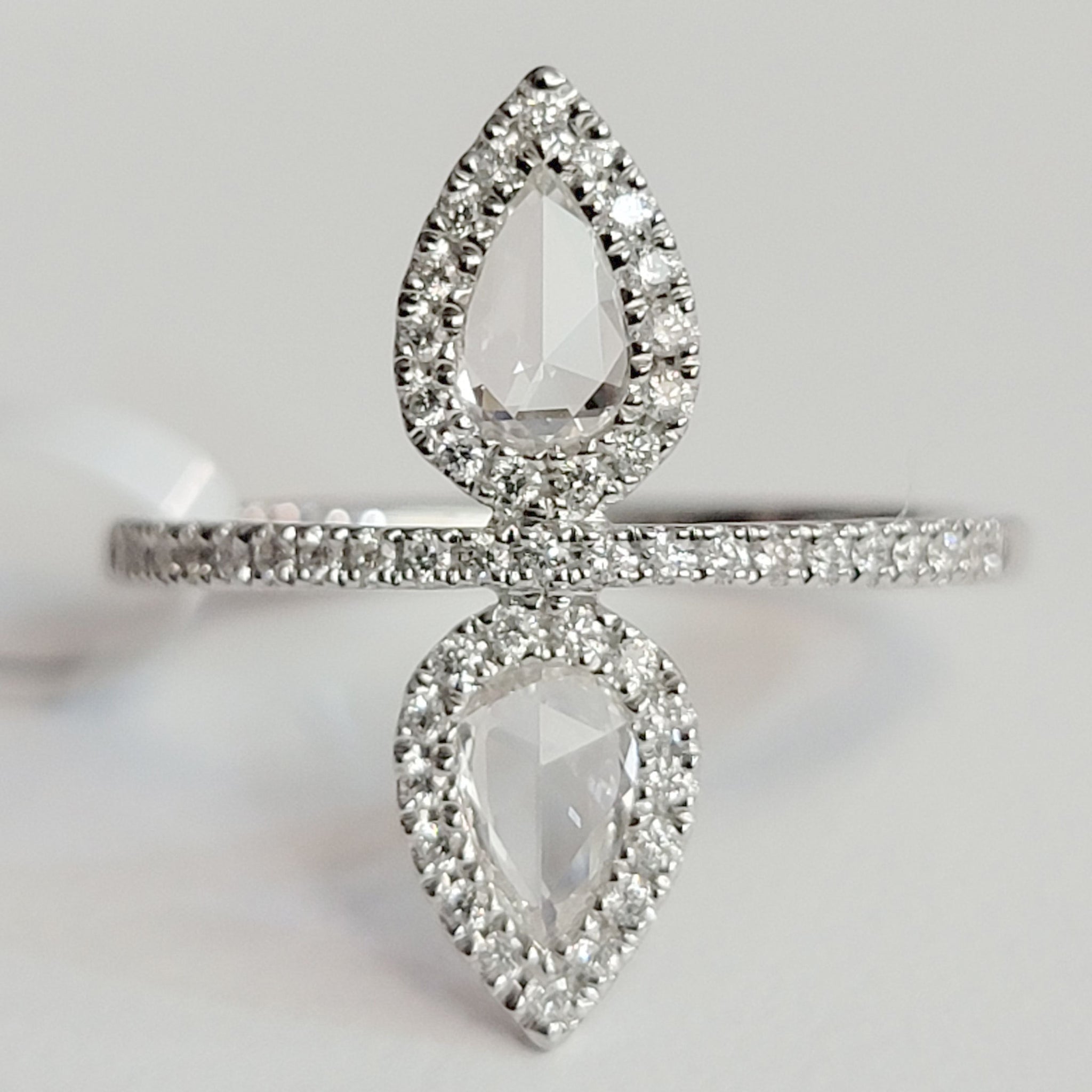 Pear Rose Cut Diamond Ring