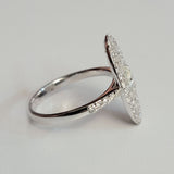 Moval Navette Pave Ring