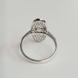 Moval Navette Pave Ring