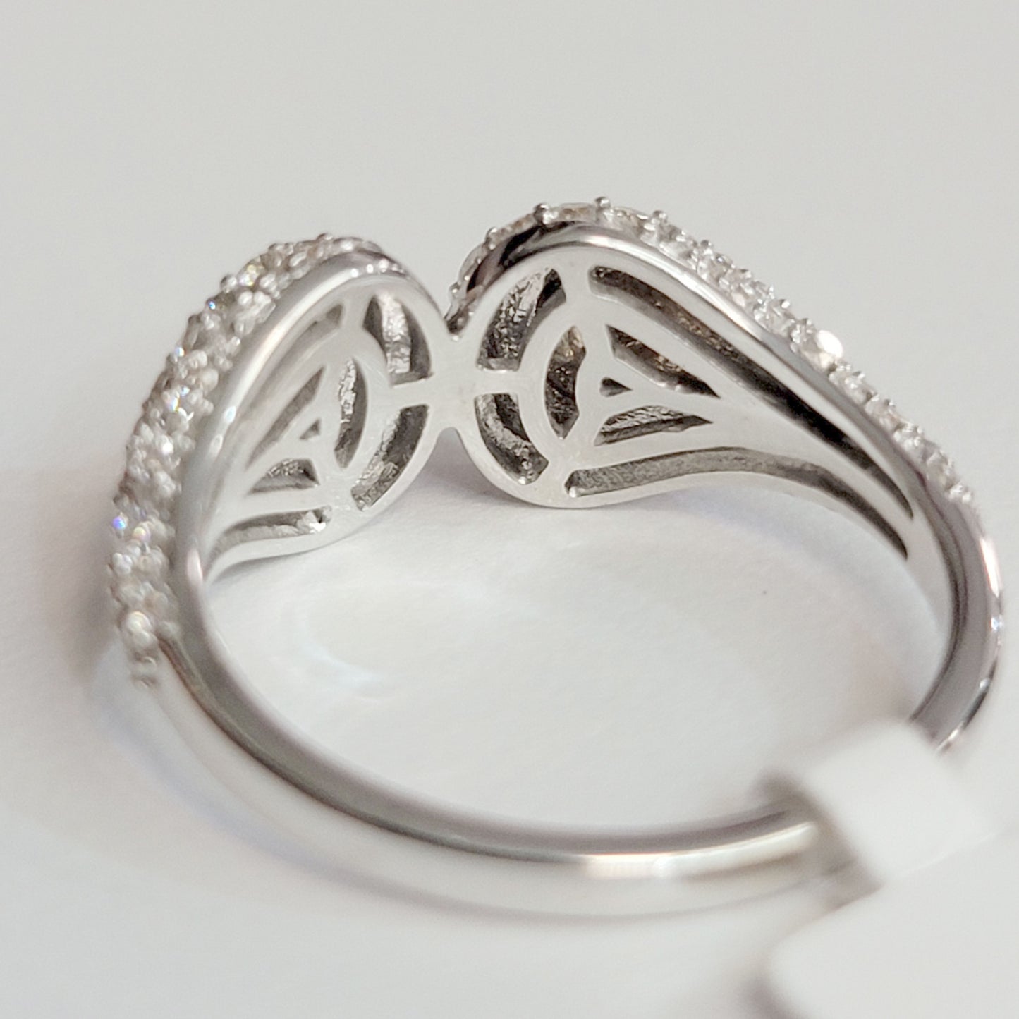 Pink Pear Diamond Pave Ring