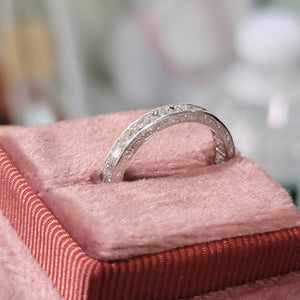 Platinum French Cut Eternity band