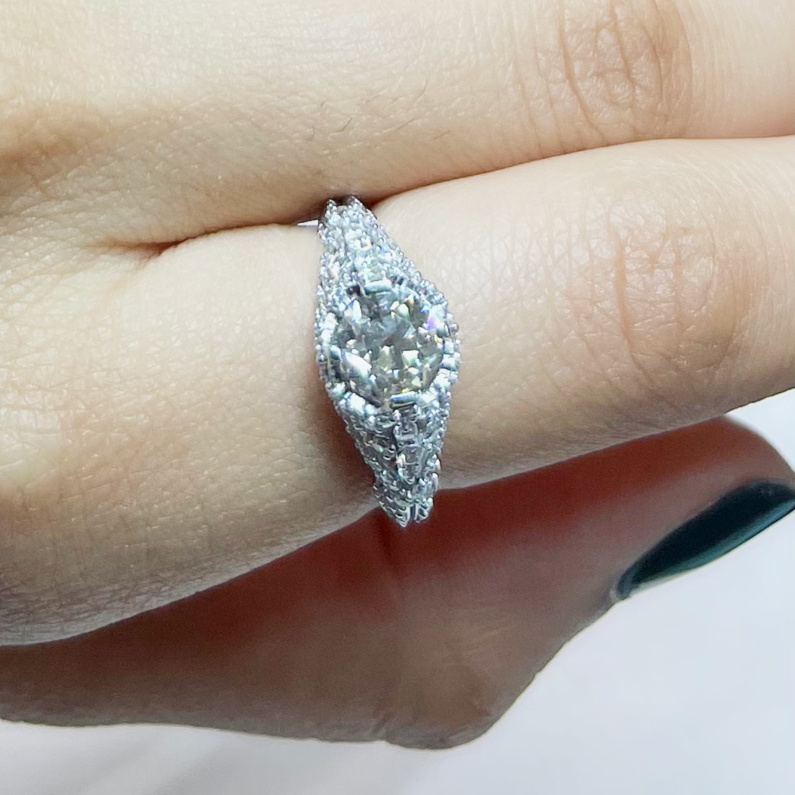 Fancy Light Brown Diamond Antique Style Ring