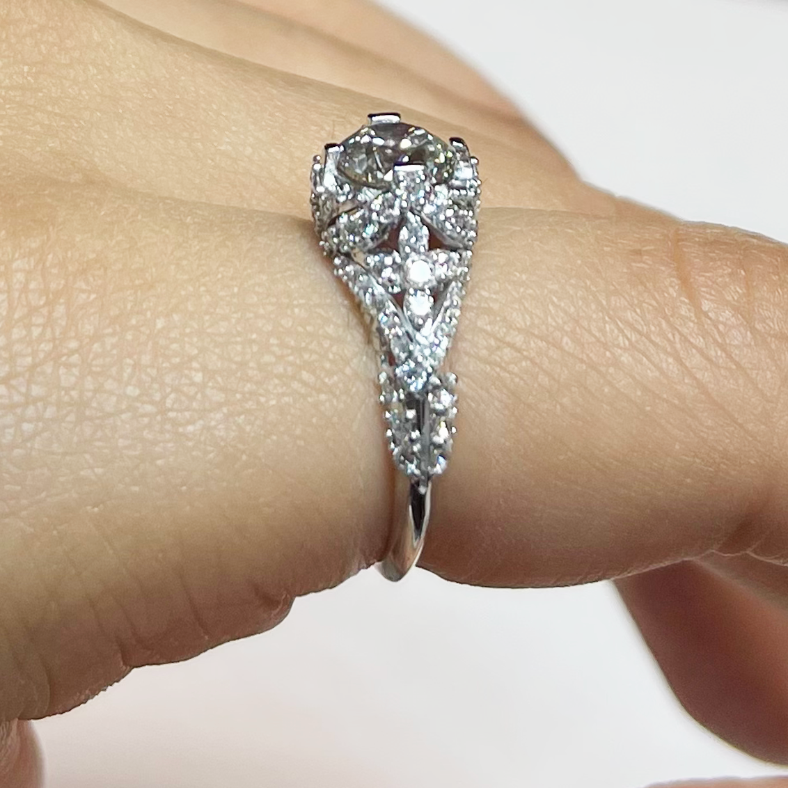 Fancy Light Brown Diamond Antique Style Ring