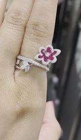 Ruby and Diamond Transforming Ring