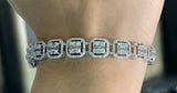 Step Cut Diamond Bangle