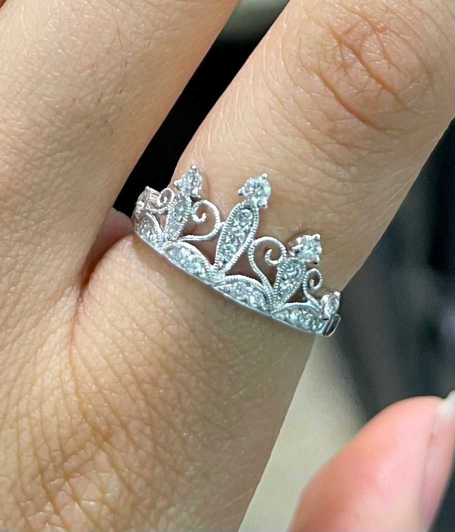 Crown Diamond Ring