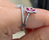 Ruby and Diamond Transforming Ring