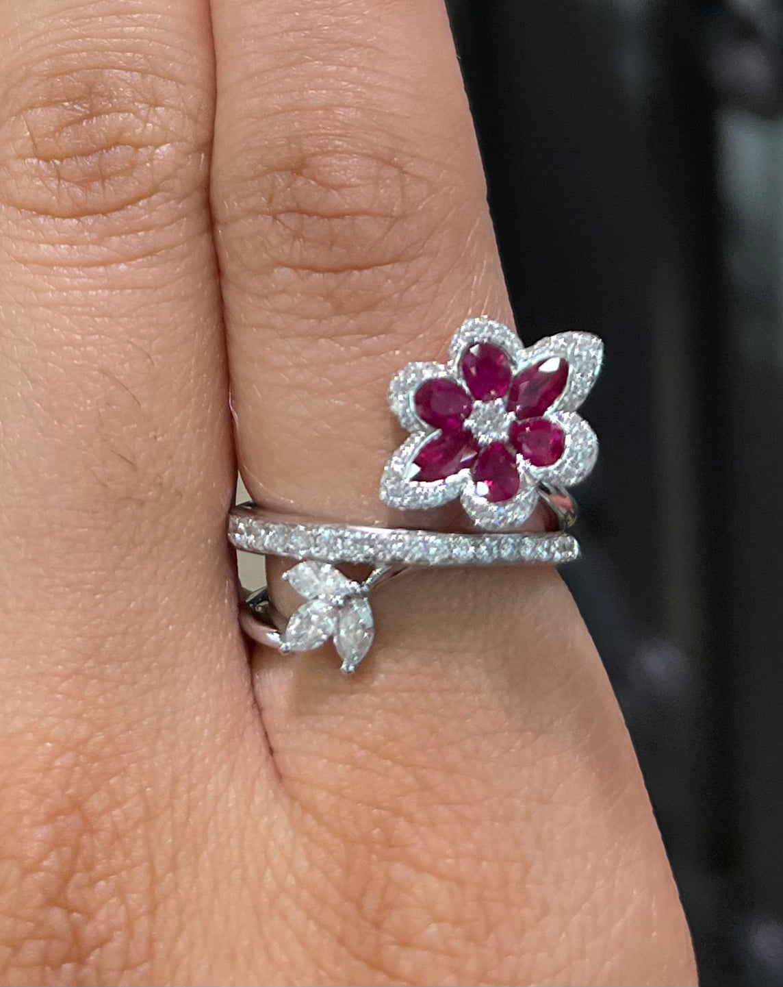 Ruby and Diamond Transforming Ring