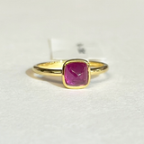 Cushion Cabochon Ruby Ring